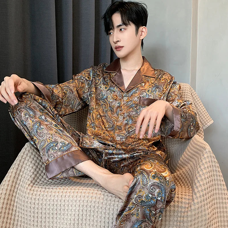 New Men Long Sleeve Short Sleeve Sleepwear
