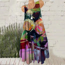 Women's Oversized Floral Pattern Sleeveless Mini Dress