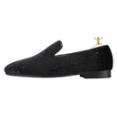 Mens Smoking Slippers with Breathable Leather Insoles and Handmade Sequins for Proms And Parties