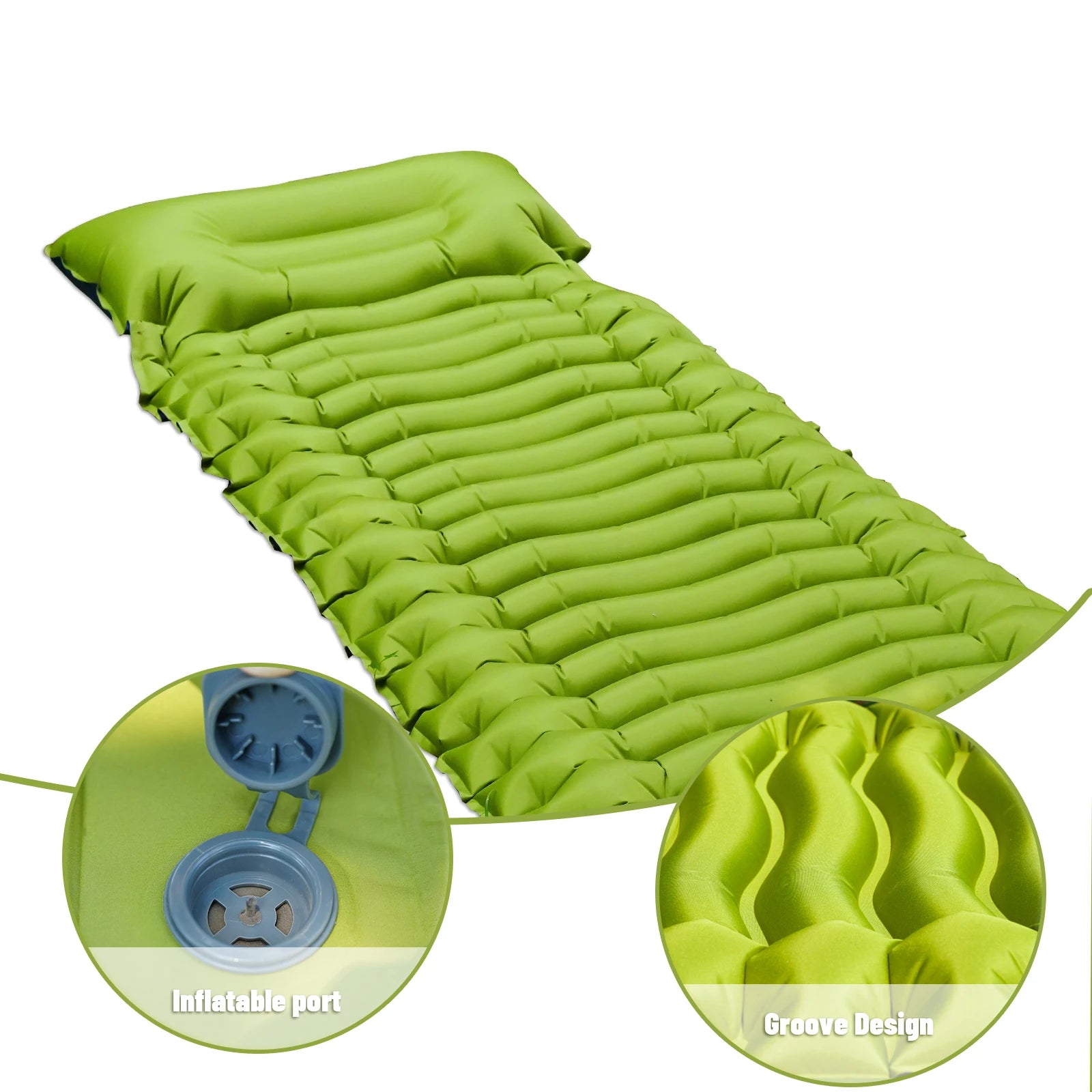 Outdoor camping super thick 4-inch inflatable sleeping mat