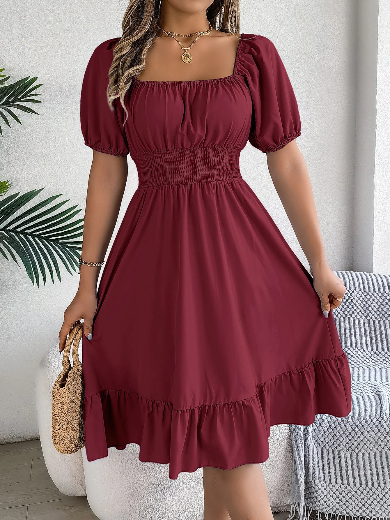 burgundy / S