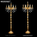 Meerosee Classic 7 Lights Crystal Floor Lamp