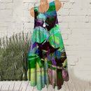 Women's Oversized Floral Pattern Sleeveless Mini Dress