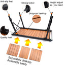 Portable Camping Folding Removable Wood Table Gas Stove