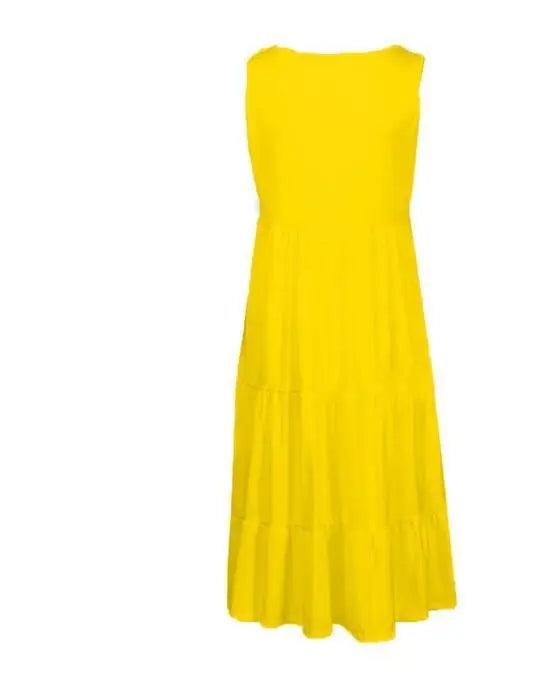Sleeveless Ruffles Loose Sundresses