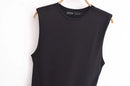 2025 Woman Dresses Belt pleated Midi Dress Sleeveless