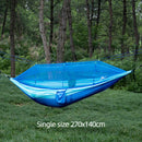 Single and Double Size Nylon Fabric Portable Travel Hammock