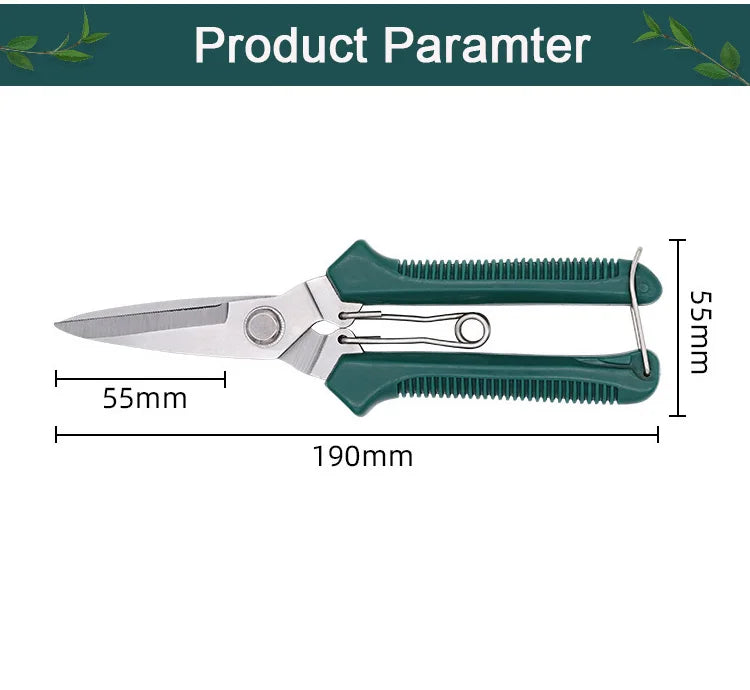 Stainless Steel Non Slip Handle Garden Scissors