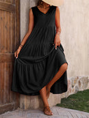 Long Loose Ruffle Dress