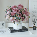 10PCS Artificial Peony Flowers