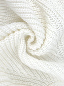 Shrug Raglan Sleeve Open Front Cardigan Elegant Solid Color Ribbed Knitted Cardigan For Spring & Fall Women's Clothing