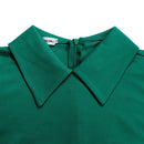 Women's Pleated Short Sleeves length Gown