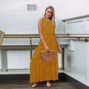 Women's Sleeveless Dot Loose Dresses
