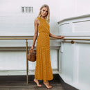 Women's Sleeveless Dot Loose Dresses