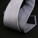 Fashion 8CM Mens Necktie Silver Light Grey Color Stripes Floral Plaid Ties For Man Groom Neck Tie For Business Wedding Party