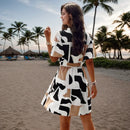 Floral Collared Button Shirt Dress