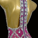New Rhinestone Sequined Sleeveless Floor Length Dress for Dance Sexy Backless Tight Dress Holiday Party Club Birthday Dress