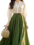 Women's V-Neck Half Sleeve Dress