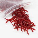 50/100PCS Soft Lure Bass Bream Bloodworm Fishing Earthworm