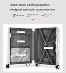 Aluminum Suitcase Front Opening Rolling Luggage