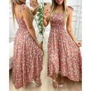 2022 New Independent Station Amazon Tank Splicing Printing Irregular Strapless Dress Large Quantity In Stock