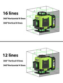 Remote Control 8 Lines 360°Self-leveling Laser