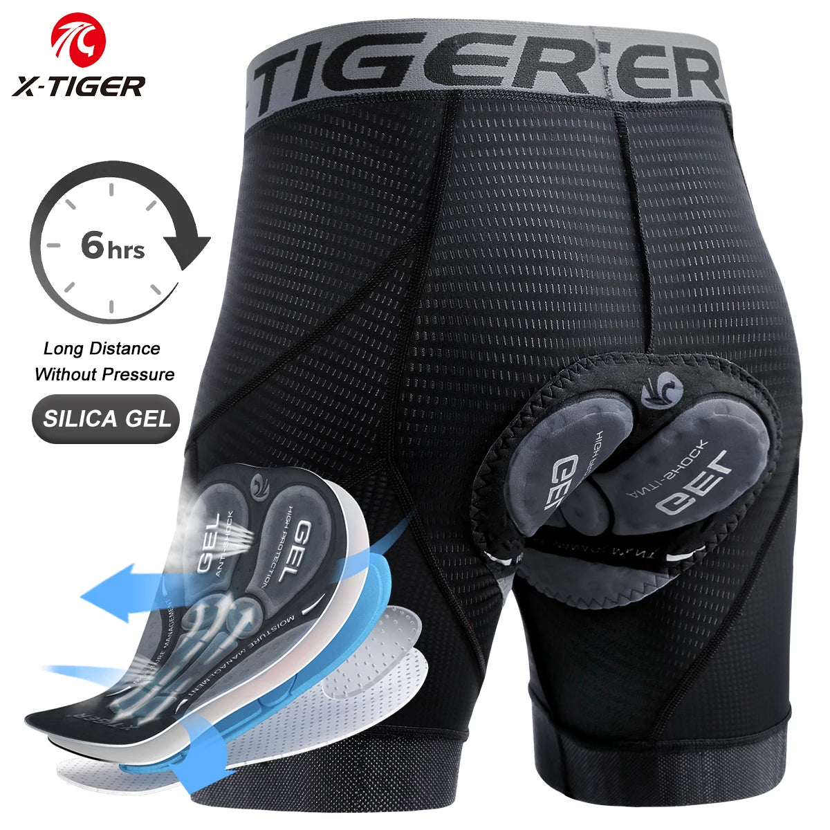 Mesh Cycling Underwear Gel Pad Shockproof MTB Bike Shorts