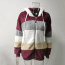 Oversized Jacket for Women Coat 2025 Autumn Winter Warm Plush Pocket Hooded Streetwear Loose Lady Zipper Cashmere Outerwear Coat