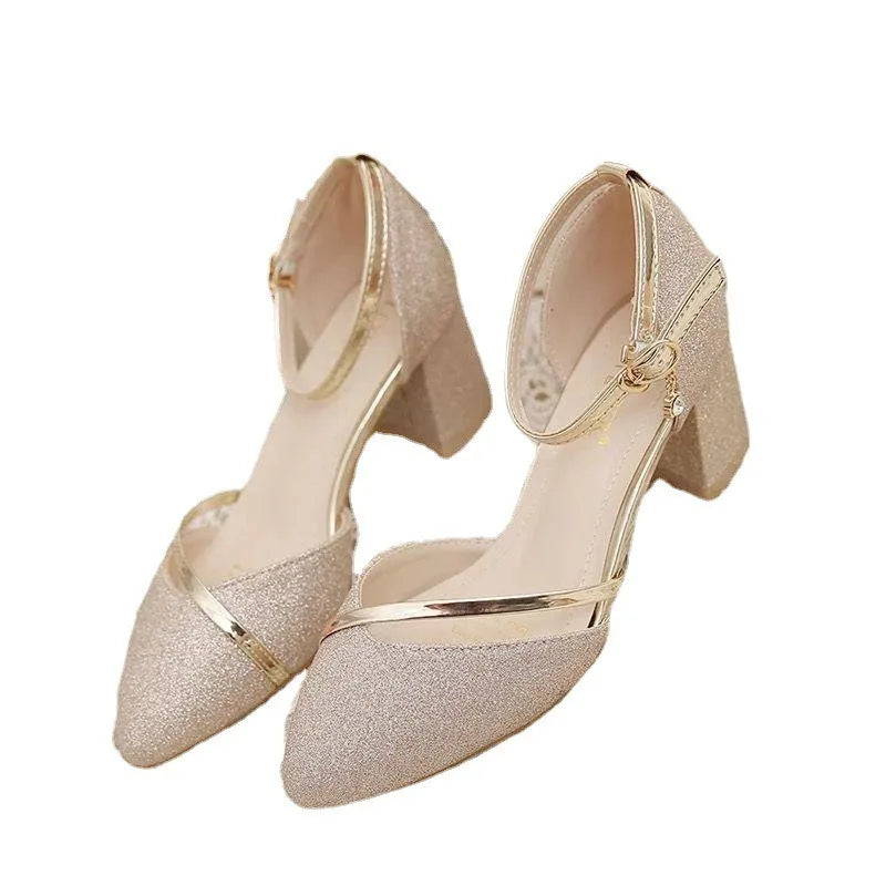 Summer Black High-heeled Shoes