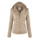 Faux Leather Jacket Women 2025 Basic Jacket Coat Female Winter Motorcycle Jacket PU Leather Zipper Hoodies Outerwear chaqueta