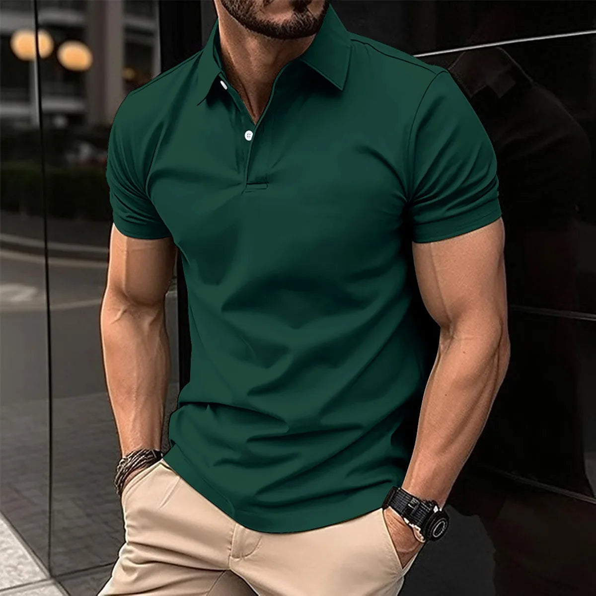 Men Short Sleeve Polo Shirt