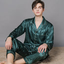 Men Ice Silk Pajamas Suit
