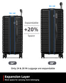 3 Piece 20/24/28 Inch Hardside Lightweight Suitcases