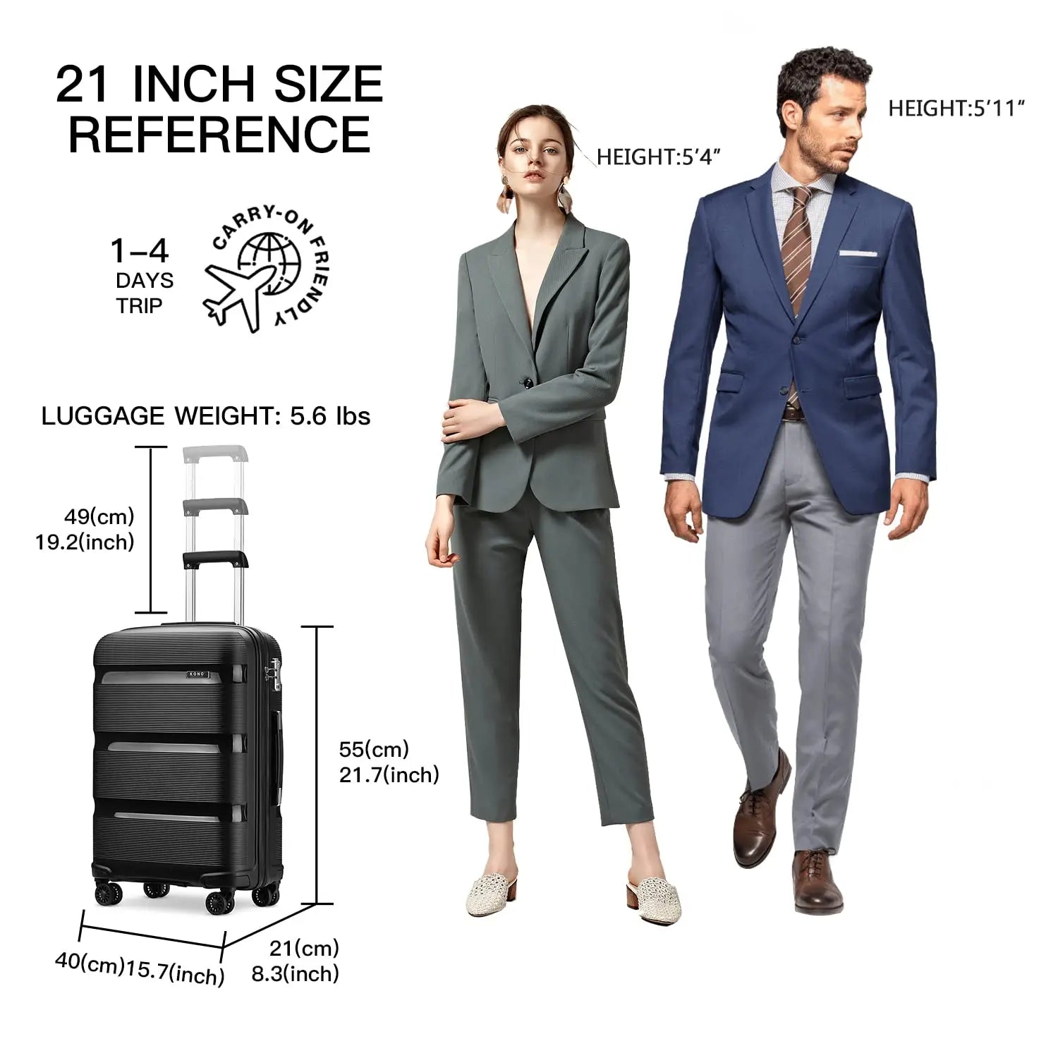 Hardshell Carry-On Lightweight Luggage