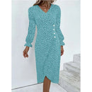 Women's V-Neck Floral Midi Dress