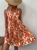 Women's Sleeveless Floral Print Dress