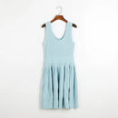 2025 Summer New in Pink Sleeveless Ribbed Knit Bodycon Mini Dress Versatile Work & Casual Outfit