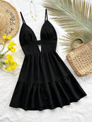 Women Sleeveless Backless Mini Dress