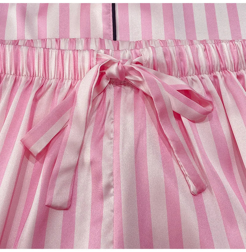 Women 2 Piece Set Satin sleepwear
