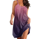 Gradient Print Dresses For Women Summer Sleeveless Neck Boho Beach dress