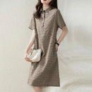 ZANZEA Women Plaid Long Shirt Dress 2024 Summer Short Sleeve Midi Dress Fashion Office Lapel Neck Robe Casual Loose Lady Vestido
