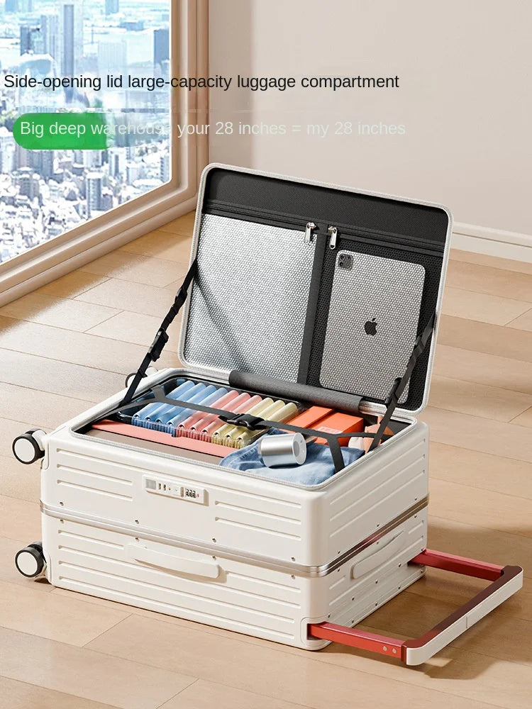 Wide Trolley Carry-on Suitcase