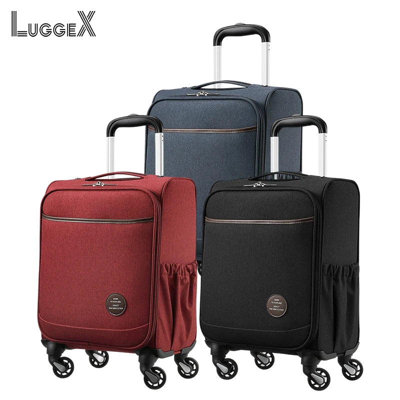 15 Inch Rolling Trolley Suitcase