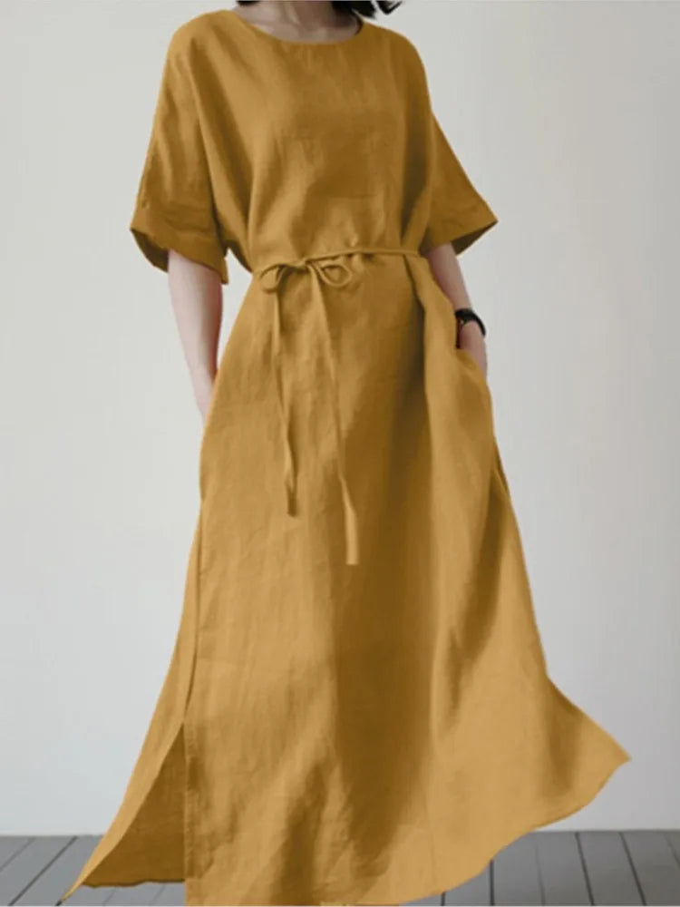 Women's Cotton Linen Dress