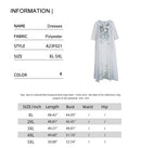 plus Size 5XL Women's Elegant Print Dress V Neck Casual Loose Long Sleeved Fashionable Temperament Autumn Clothing