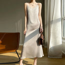 2025 New 100% Anti Wrinkle Mulberry Silk Strap Dress for Women's Summer New Loose Long Skirt