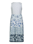 Plus Size Floral Printed Sleeveless Midi Dress