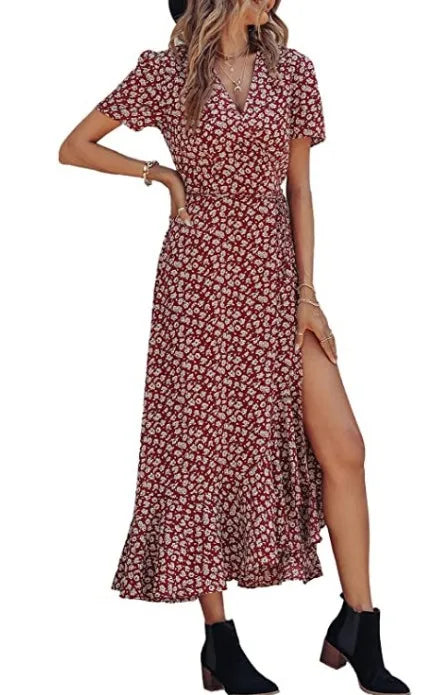wine red flower / XXL