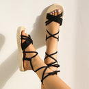 Women's comfortable soft soled cloth strap flat sandals