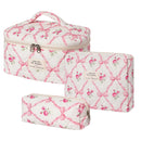 1pcs Quilted Cotton Makeup Bag